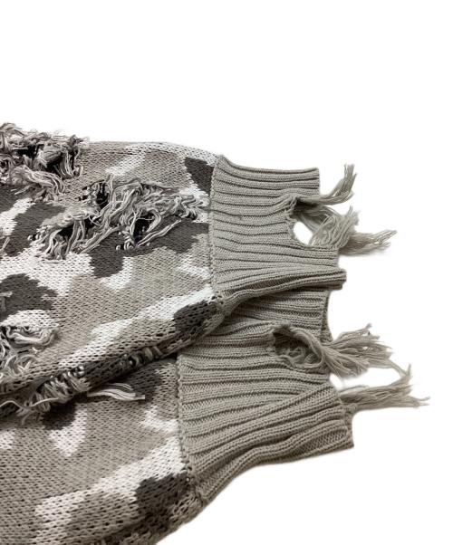 DANKE SCHON（ダンケ シェーン）Danke schon (ダンケ シェーン) CAMO KNIT DRIVERS　/　25A-KNL078-DS グレー サイズ:Lの古着・服飾アイテム
