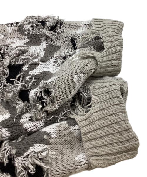 DANKE SCHON（ダンケ シェーン）Danke schon (ダンケ シェーン) CAMO KNIT DRIVERS　/　25A-KNL078-DS グレー サイズ:Lの古着・服飾アイテム