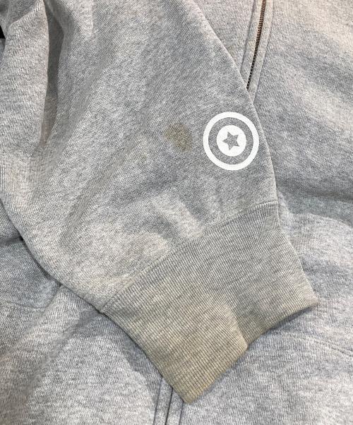 BAPE BY A BATHING APE（ベイプバイアベイシングエイプ）BAPE BY A BATHING APE (ベイプバイアベイシングエイプ) フルジップ シャークパーカー / 初期タグ  グレー サイズ:XLの古着・服飾アイテム