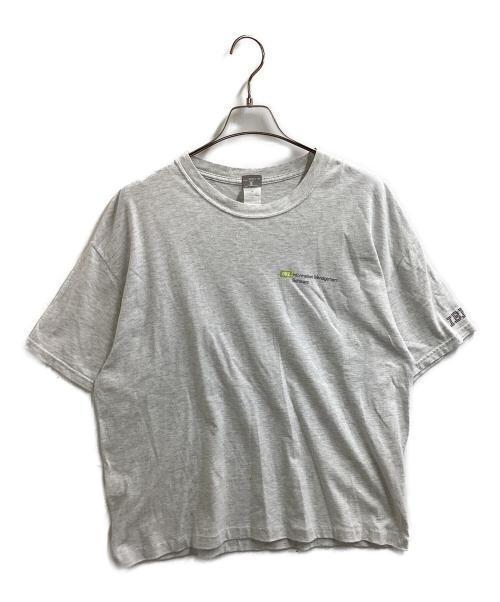 Hanes（ヘインズ）Hanes (ヘインズ) 企業ロゴTシャツ グレー サイズ:XLの古着・服飾アイテム