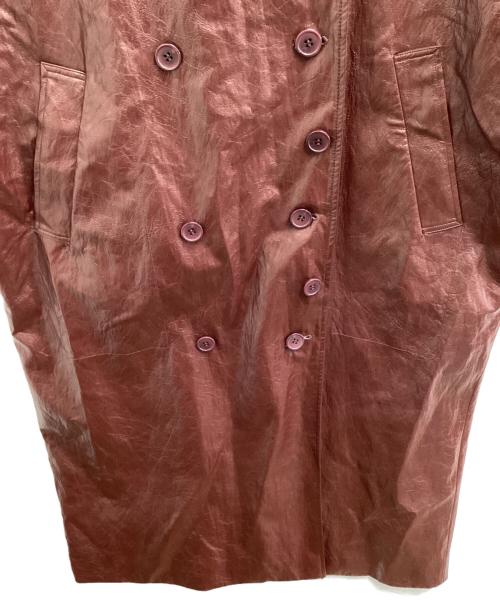 Ameri（アメリ）AMERI (アメリ) RAFFINE FAKE LEATHER TRENCH COAT　/　0124207750170 ボルドー サイズ:Sの古着・服飾アイテム
