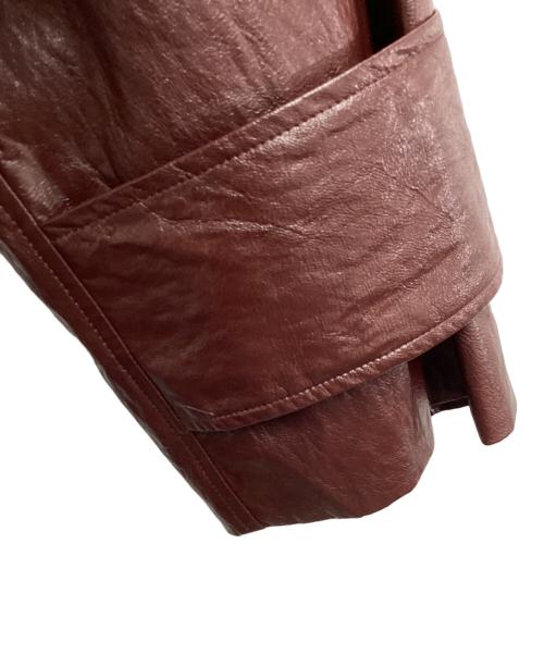 Ameri（アメリ）AMERI (アメリ) RAFFINE FAKE LEATHER TRENCH COAT　/　0124207750170 ボルドー サイズ:Sの古着・服飾アイテム