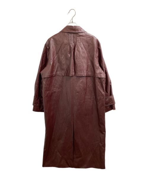 Ameri（アメリ）AMERI (アメリ) RAFFINE FAKE LEATHER TRENCH COAT　/　0124207750170 ボルドー サイズ:Sの古着・服飾アイテム