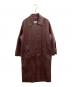 AMERI（アメリ）の古着「RAFFINE FAKE LEATHER TRENCH COAT　/　0124207750170」｜ボルドー