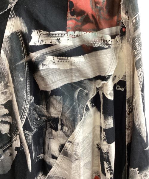 Millanni（ミランニ）MILLANNI (ミランニ) PRINTED SPIRAL FLARE SKIRT ブラック サイズ:-の古着・服飾アイテム