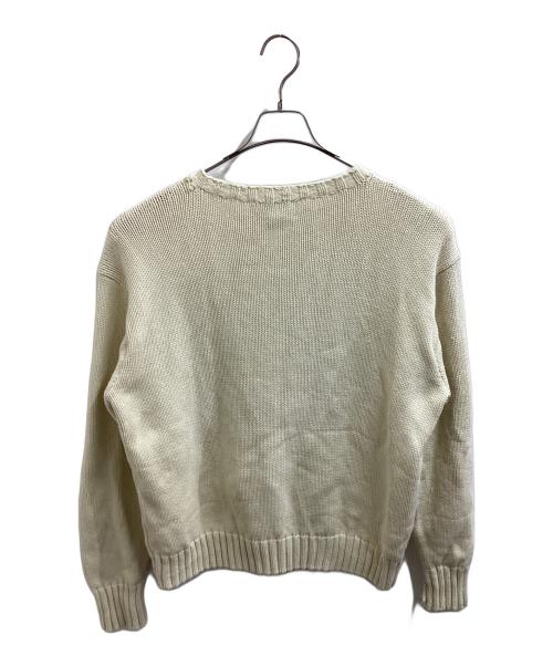 POLO RALPH LAUREN（ポロ・ラルフローレン）POLO RALPH LAUREN (ポロ・ラルフローレン) ポロベア コットンニットセーター 90s アイボリー サイズ:Lの古着・服飾アイテム