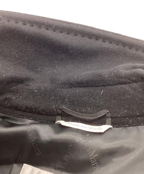 MaxMara（マックスマーラ）MaxMara (マックスマーラ) Virgin wool coat / バージンウールコート / イタリア製 銀タグ ブラック サイズ:40の古着・服飾アイテム