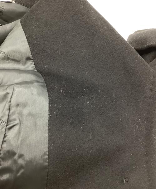 MaxMara（マックスマーラ）MaxMara (マックスマーラ) Virgin wool coat / バージンウールコート / イタリア製 銀タグ ブラック サイズ:40の古着・服飾アイテム