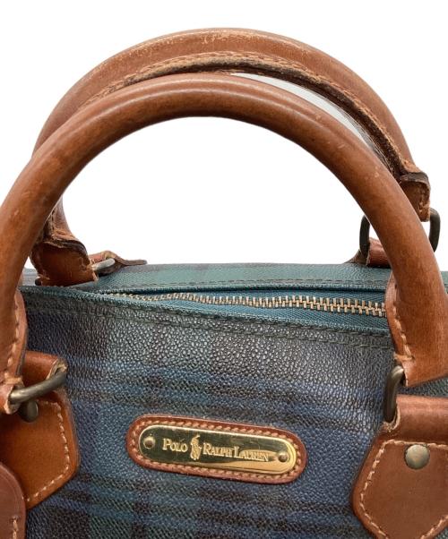 POLO RALPH LAUREN（ポロ・ラルフローレン）POLO RALPH LAUREN (ポロ・ラルフローレン) ブラックウォッチ柄ミニボストンバッグ グリーンの古着・服飾アイテム