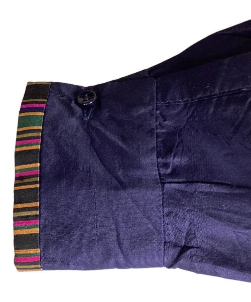 ETRO（エトロ）ETRO (エトロ) シルクシャツ ネイビー サイズ:40の古着・服飾アイテム