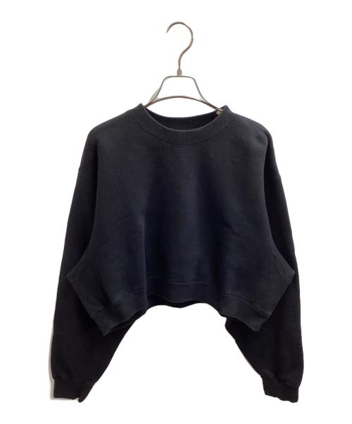 HYKE（ハイク）HYKE (ハイク) クロップドスウェット ブラック サイズ:1の古着・服飾アイテム