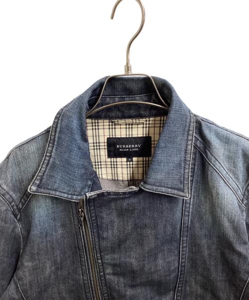 BURBERRY BLACK LABEL（バーバリーブラックレーベル）BURBERRY BLACK LABEL (バーバリーブラックレーベル) denim rider jacket / デニムライダースジャケット / BMP17-216-28 インディゴ サイズ:Mの古着・服飾アイテム