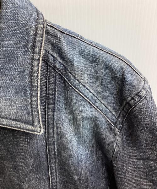BURBERRY BLACK LABEL（バーバリーブラックレーベル）BURBERRY BLACK LABEL (バーバリーブラックレーベル) denim rider jacket / デニムライダースジャケット / BMP17-216-28 インディゴ サイズ:Mの古着・服飾アイテム