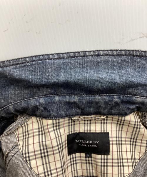 BURBERRY BLACK LABEL（バーバリーブラックレーベル）BURBERRY BLACK LABEL (バーバリーブラックレーベル) denim rider jacket / デニムライダースジャケット / BMP17-216-28 インディゴ サイズ:Mの古着・服飾アイテム