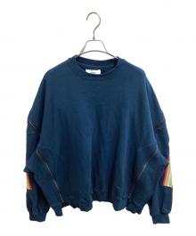 FACETASM（ファセッタズム）の古着「ZIPPER RIB SWEAT / ジッパーリブスウェット / SRO-SW-U01 / Made in JAPAN」｜ブルー