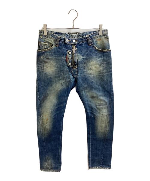 DSQUARED2（ディースクエアード）DSQUARED2 (ディースクエアード) ダメージ加工デニムパンツ / 71KA236 / 三崎商事 / 00s インディゴ サイズ:44の古着・服飾アイテム