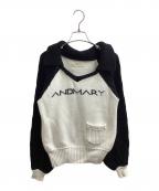 ANDMARYアンドマリー）の古着「Marie knit tops」｜ホワイト