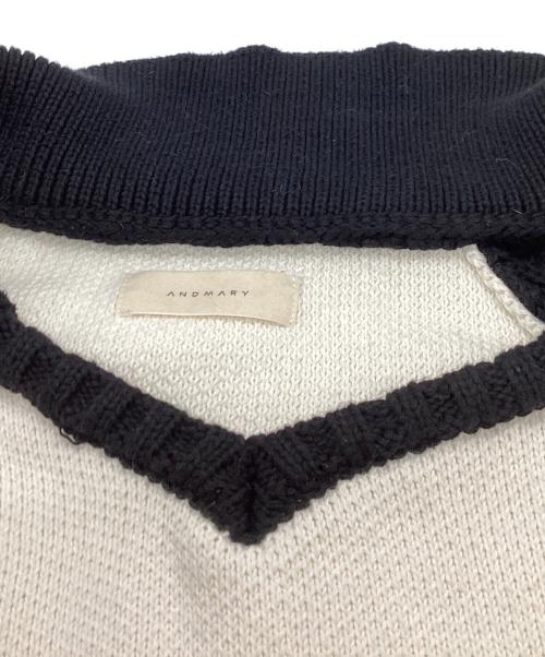 ANDMARY（アンドマリー）ANDMARY (アンドマリー) Marie knit tops ホワイト サイズ:Fの古着・服飾アイテム