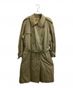 Burberry'sバーバリーズ）の古着「裏地ノバチェック ライナー付トレンチコート / WD030-902-46 / 推定70～80ｓ イングランド製」｜オリーブ