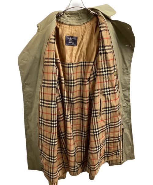 Burberry's（バーバリーズ）Burberry's (バーバリーズ) 裏地ノバチェック ライナー付トレンチコート / WD030-902-46 / 推定70～80ｓ イングランド製 オリーブ サイズ:表記なしの古着・服飾アイテム