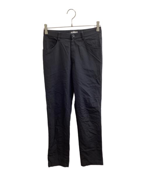 ISSEY MIYAKE（イッセイミヤケ）ISSEY MIYAKE (イッセイミヤケ) ナイロン ストレッチ ストレート パンツ　IM12FF058 ブラック サイズ:2の古着・服飾アイテム