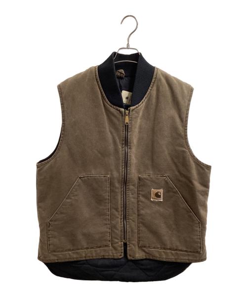 CarHartt（カーハート）CarHartt (カーハート) ダックベスト / V02CHT / 90s / USA製 ブラウン サイズ:Lの古着・服飾アイテム