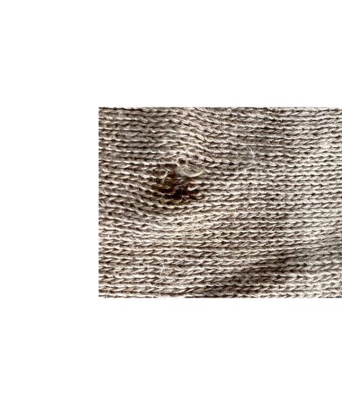 COMME des GARCONS HOMME（コムデギャルソン オム）COMME des GARCONS HOMME (コムデギャルソン オム) 切替リネンニット / AD1997 / 96SS / 田中オム パープル×ベージュ サイズ:表記無しの古着・服飾アイテム