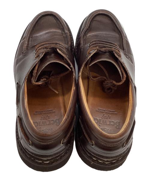 berwick（バーウィック）berwick (バーウィック) Uチップデッキシューズ　5390LAVLDB ブラウン サイズ:7の古着・服飾アイテム
