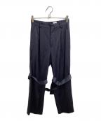 ROKHロク）の古着「SATIN BELT PANTS」｜ネイビー