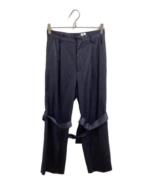 ROKH（ロク）rokh (ロク) SATIN BELT PANTS ネイビー サイズ:38の古着・服飾アイテム