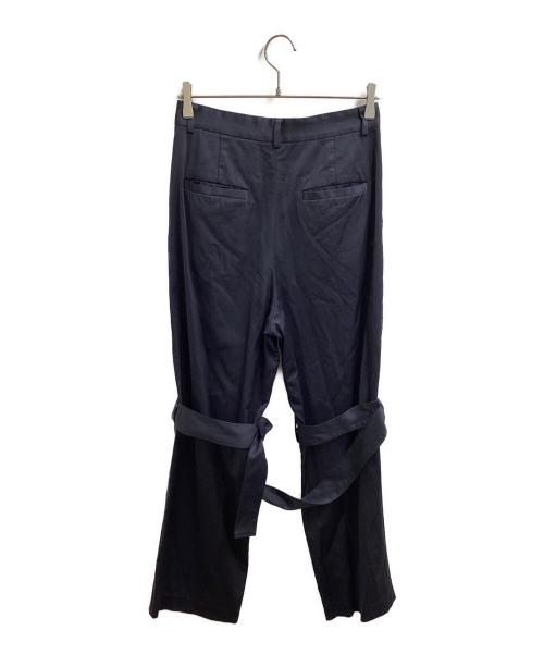 ROKH（ロク）rokh (ロク) SATIN BELT PANTS ネイビー サイズ:38の古着・服飾アイテム