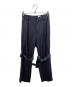 rokh（ロク）の古着「SATIN BELT PANTS」｜ネイビー