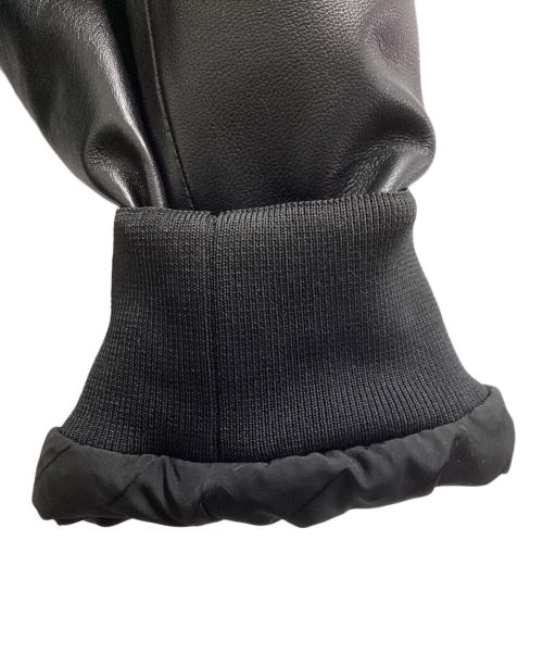 EMPORIO ARMANI（エンポリオ アルマーニ）EMPORIO ARMANI (エンポリオ アルマーニ) ラムレザーボンバージャケット ブラック サイズ:44の古着・服飾アイテム