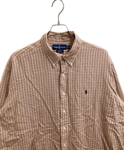 POLO RALPH LAUREN（ポロ・ラルフローレン）POLO RALPH LAUREN (ポロ・ラルフローレン) Check button-down shirt / チェックボタンダウンシャツ / BLAKE オレンジ サイズ:XLの古着・服飾アイテム