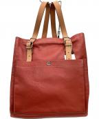 marimekkoマリメッコ）の古着「レザーリュック」｜レッド