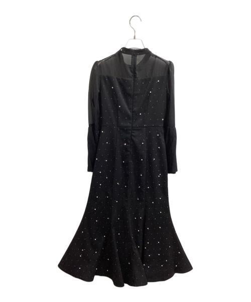 LeJa（レジャ）LEJA (レジャ) パールビジュープリーツフレアスリーブマーメイドワンピース　LJES423117 ブラック サイズ:1の古着・服飾アイテム