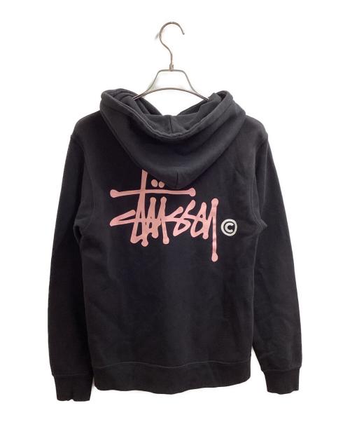 stussy（ステューシー）stussy (ステューシー) ロゴプリントパーカー ブラック サイズ:Sの古着・服飾アイテム