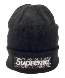 SUPREME×New Era（シュプリーム×ニューエラ）の古着「19AW BANNDANA BOX LOGO BEANIE」｜ブラック