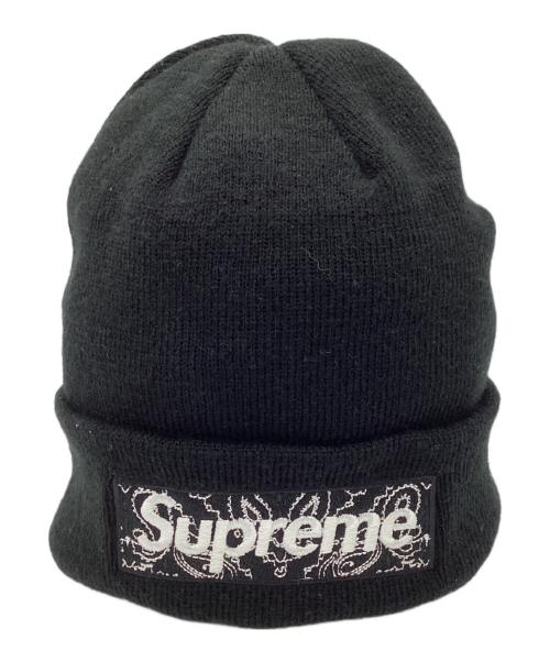 SUPREME（シュプリーム）Supreme (シュプリーム) New Era (ニューエラ) 19AW BANNDANA BOX LOGO BEANIE ブラックの古着・服飾アイテム