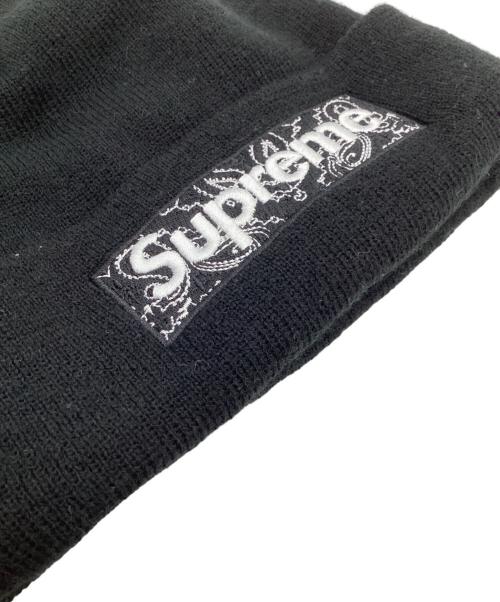 SUPREME（シュプリーム）Supreme (シュプリーム) New Era (ニューエラ) 19AW BANNDANA BOX LOGO BEANIE ブラックの古着・服飾アイテム