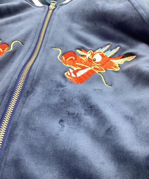 DISNEY（ディズニー）Disney (ディズニー) souvenir jacket / スーベニアジャケット / disney mulan / ディズニー ムーラン ネイビー サイズ:Lの古着・服飾アイテム
