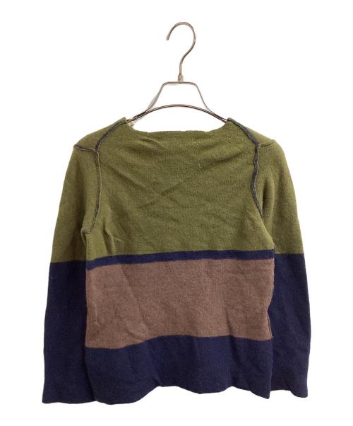 COMME des GARCONS（コムデギャルソン）COMME des GARCONS (コムデギャルソン) 90s インサイドアウトデザインニット/ AD1998 オリーブ サイズ:表記無しの古着・服飾アイテム