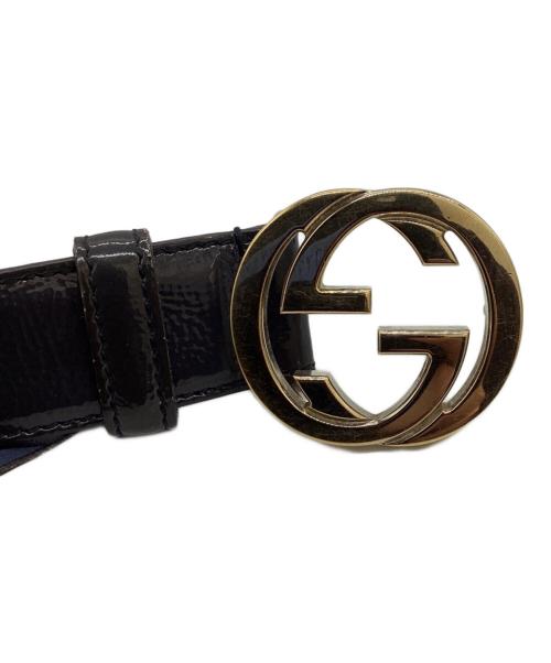 GUCCI（グッチ）GUCCI (グッチ) GGインターロッキングベルト / 114874 ネイビー サイズ:-の古着・服飾アイテム