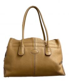 TOD'S（トッズ）の古着「D-BAG / レザートートバッグ」｜ベージュ