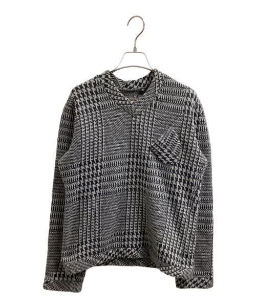 Vivienne Westwood ANGLOMANIA（ヴィヴィアンウエストウッドアングロマニア）Vivienne Westwood ANGLOMANIA (ヴィヴィアンウエストウッドアングロマニア) 千鳥柄 Vネックニット グレー サイズ:Mの古着・服飾アイテム
