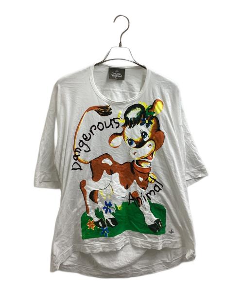 Vivienne Westwood man（ヴィヴィアン ウェストウッド マン）Vivienne Westwood man (ヴィヴィアン ウェストウッド マン) “DANGEROUS ANIMAL” ビッグTシャツ /デンジャラスアニマル / 239046 5105 ホワイト サイズ:Freeの古着・服飾アイテム