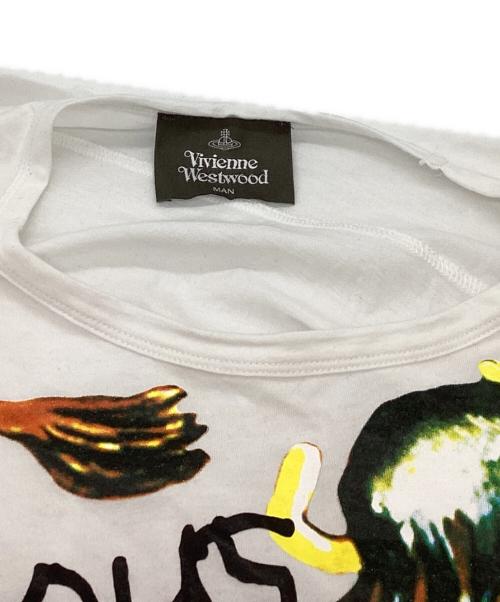 Vivienne Westwood man（ヴィヴィアン ウェストウッド マン）Vivienne Westwood man (ヴィヴィアン ウェストウッド マン) “DANGEROUS ANIMAL” ビッグTシャツ /デンジャラスアニマル / 239046 5105 ホワイト サイズ:Freeの古着・服飾アイテム