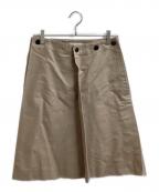 JIL SANDERジルサンダー）の古着「ヘビーコットンキャンバススカート / JSPK351502」｜ベージュ