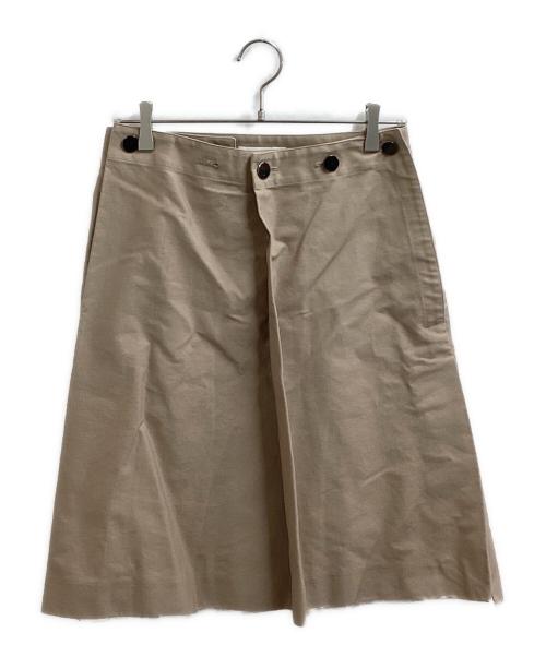 JIL SANDER（ジルサンダー）JIL SANDER (ジルサンダー) ヘビーコットンキャンバススカート / JSPK351502 ベージュ サイズ:32の古着・服飾アイテム