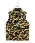 A BATHING APE（アベイシングエイプ）の古着「CAMO DOWN VEST」｜ベージュ×ブラック